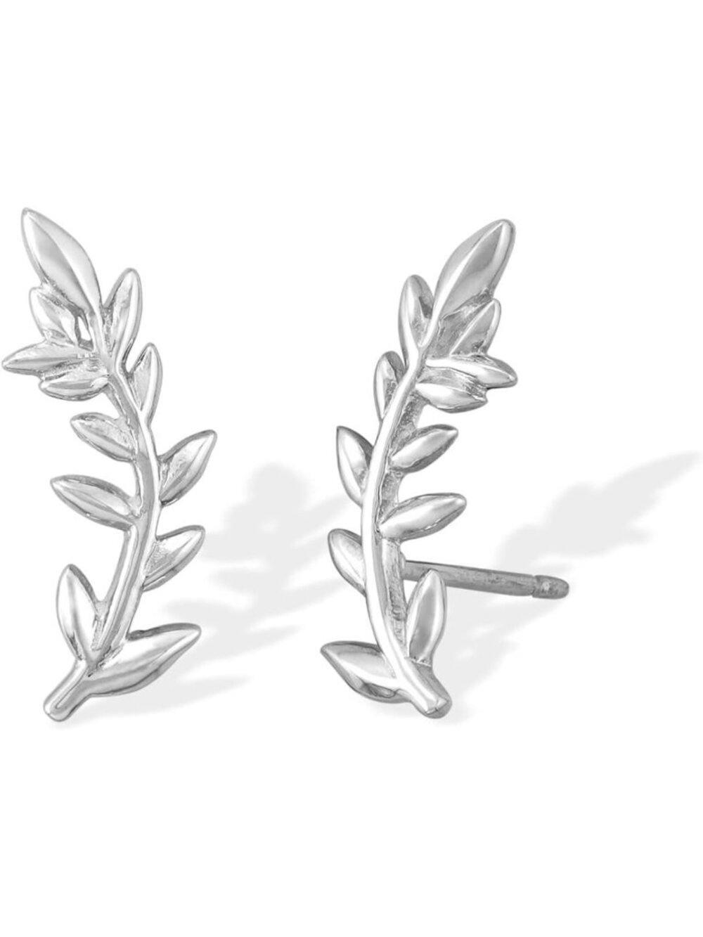 Sterling Silver Branch Climber Stud Earrings - Nature-Inspired Jewelry, Elegant